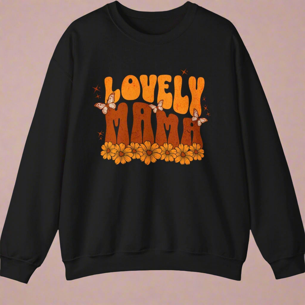 Lovely Mama Floral Crewneck Sweatshirt - Unisex Heavy Blend