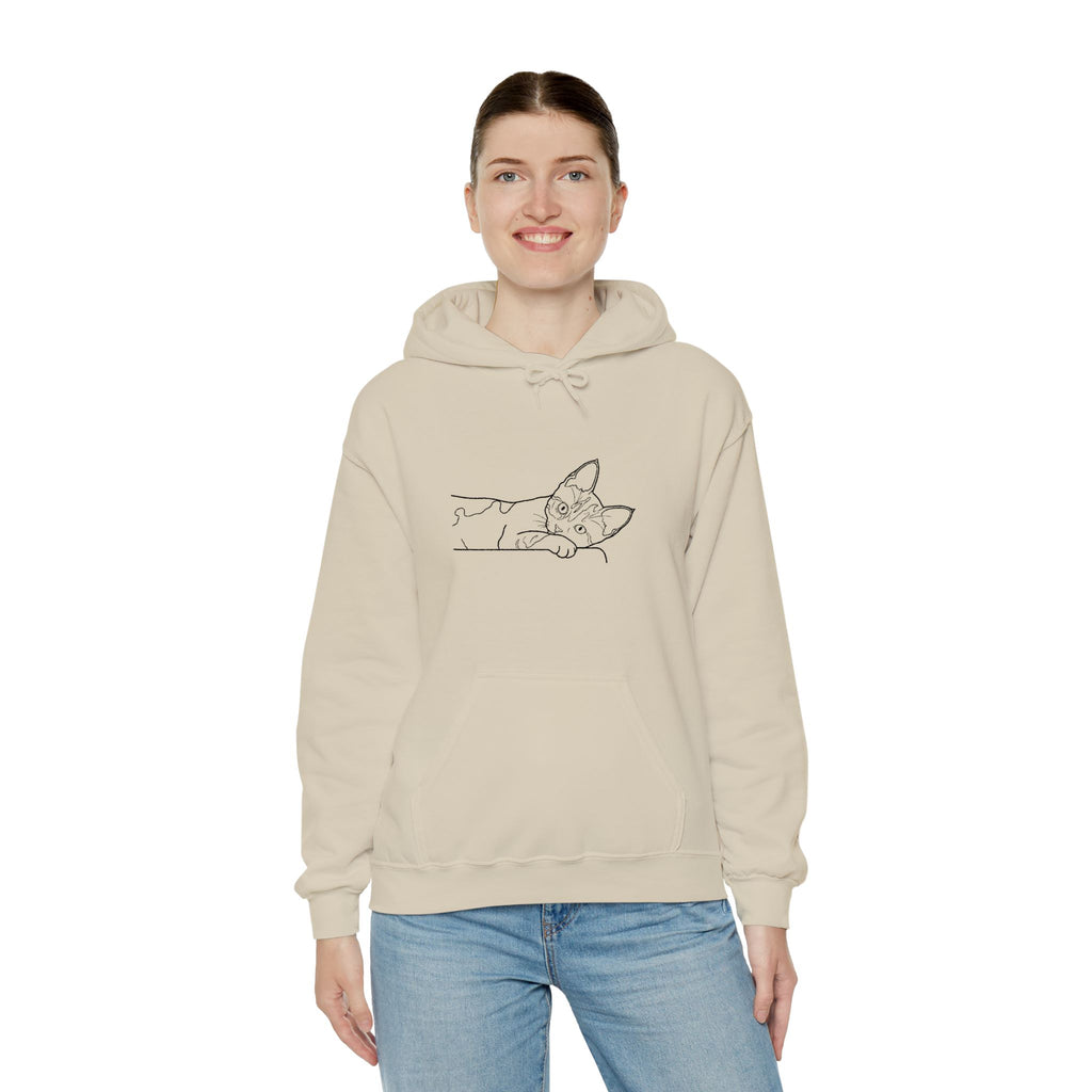 Purrfectly Chill – Custom Embroidered Cat Hoodie (Unisex Comfort Fit)