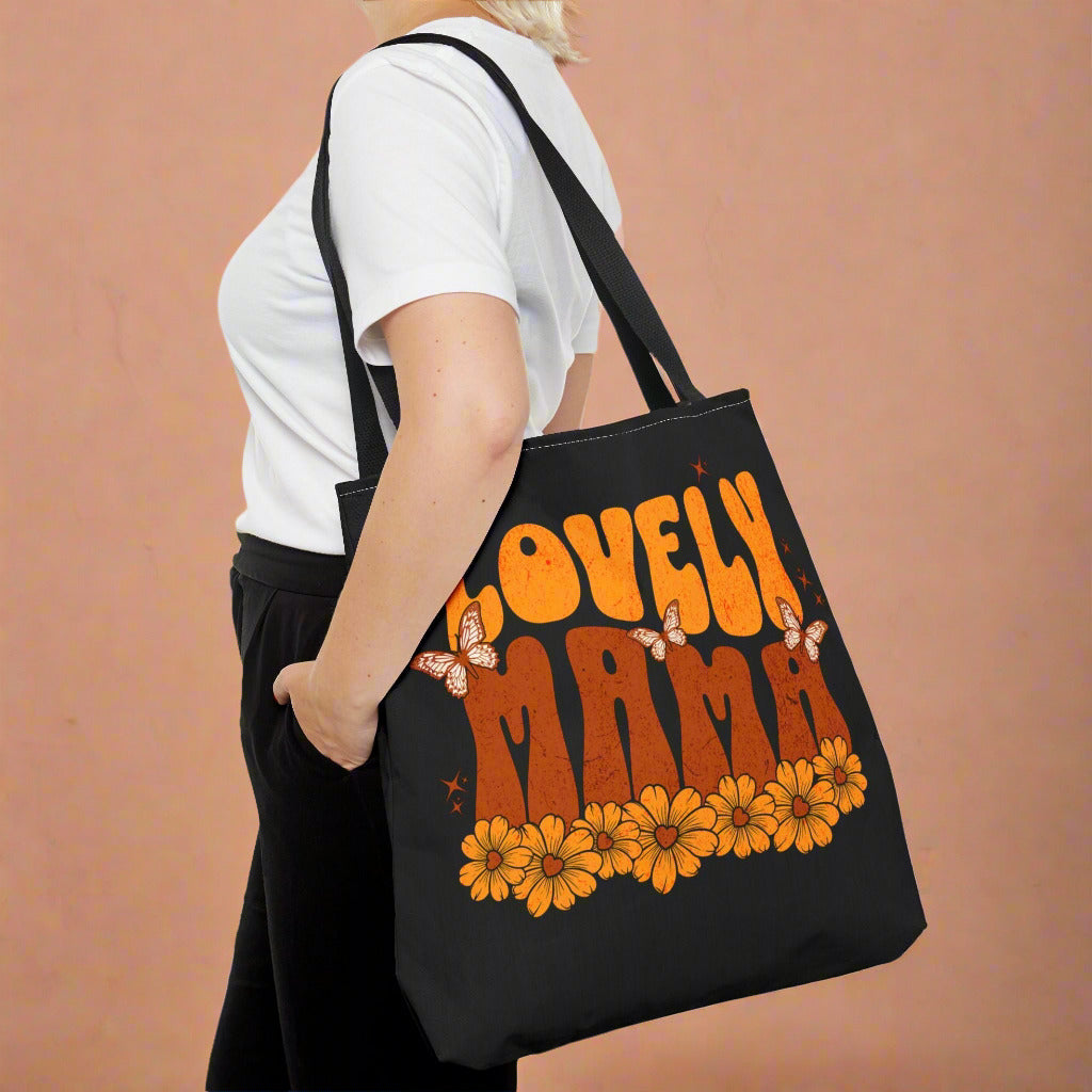 Lovely Mama Tote Bag - Floral Butterflies Design