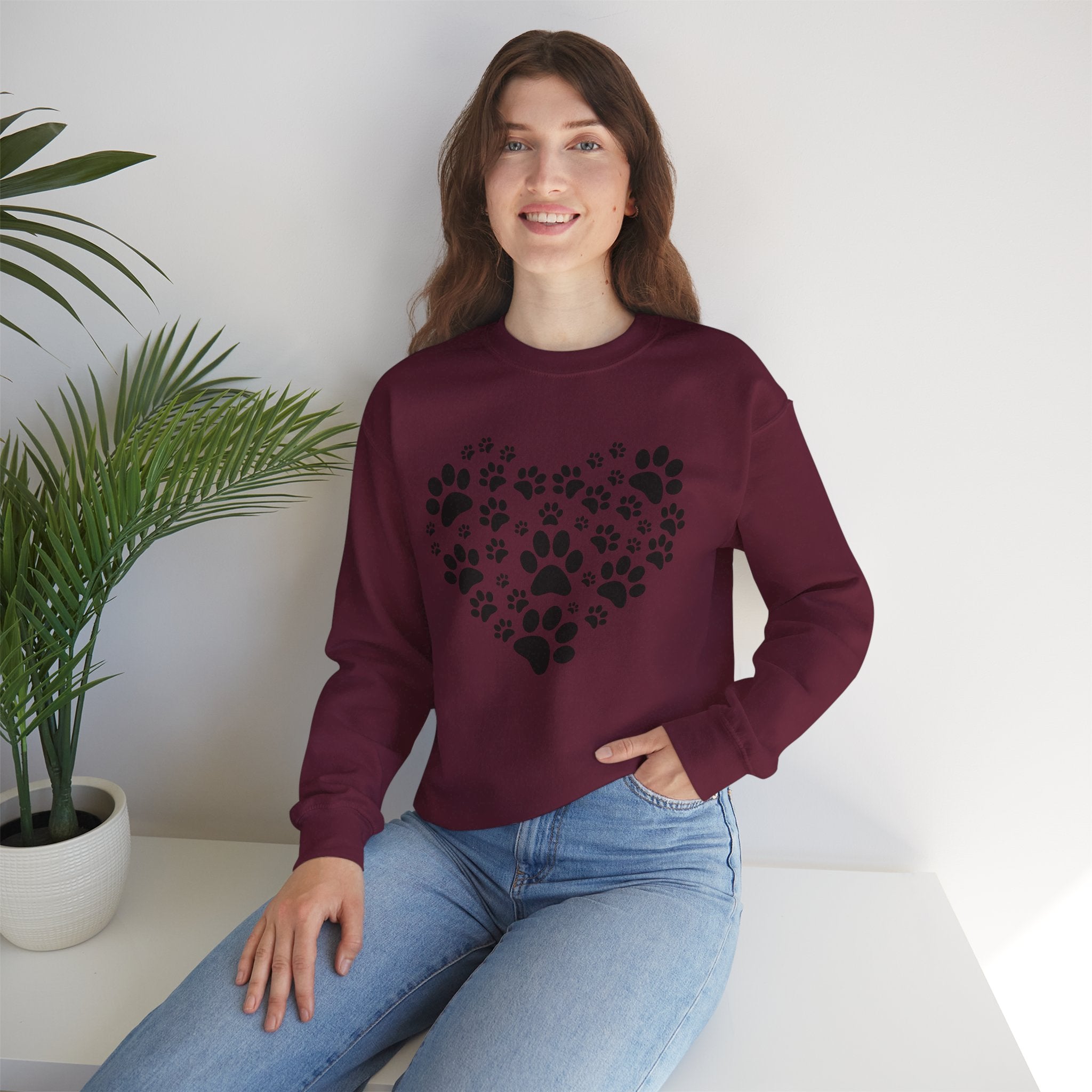 Pawprints & Heartbeats Graphic Sweatshirt – For True Pet Lovers