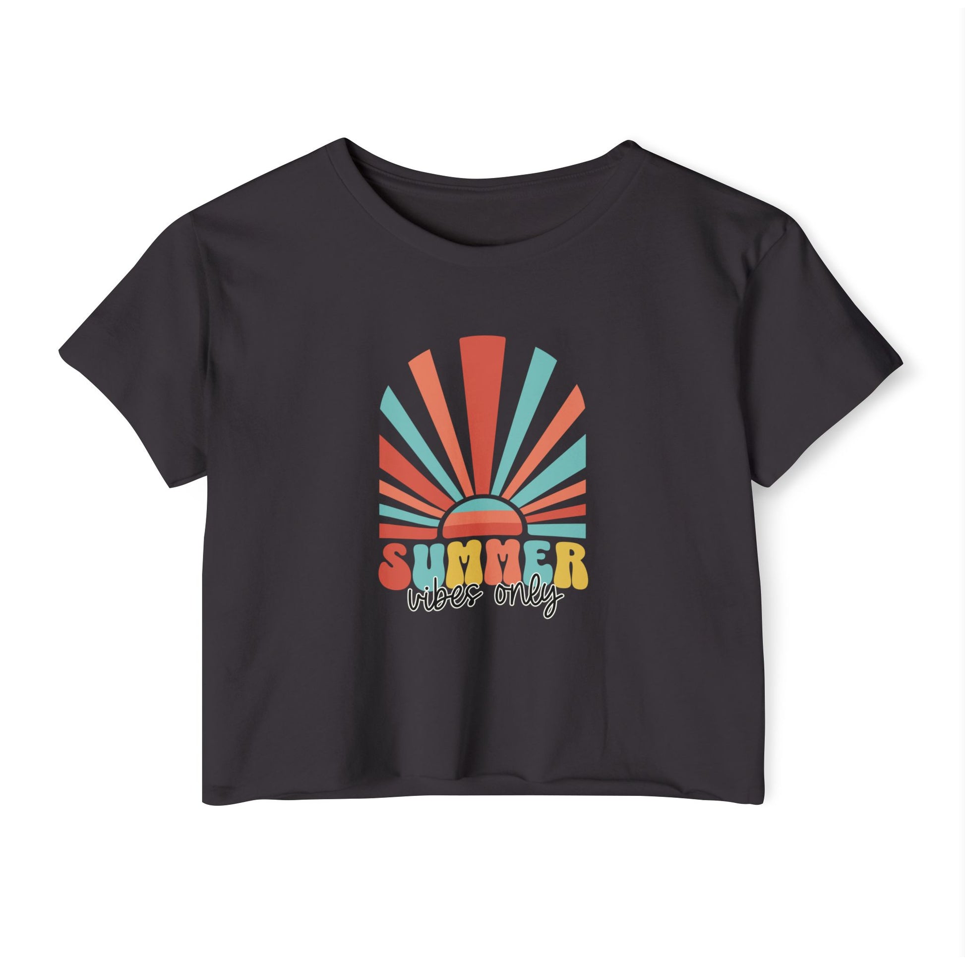 Summer Vibes Only Women's Festival Crop Tee