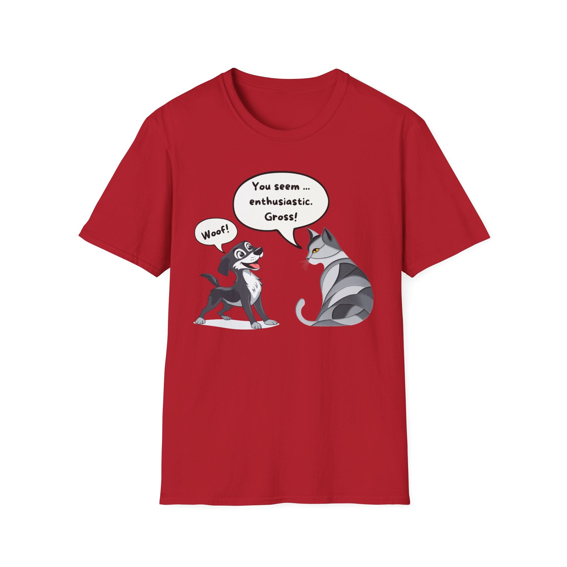 The Ultimate Cat Attitude 😼🚫 Unisex Softstyle T-Shirt - Funny Dog and Cat Graphic Tee