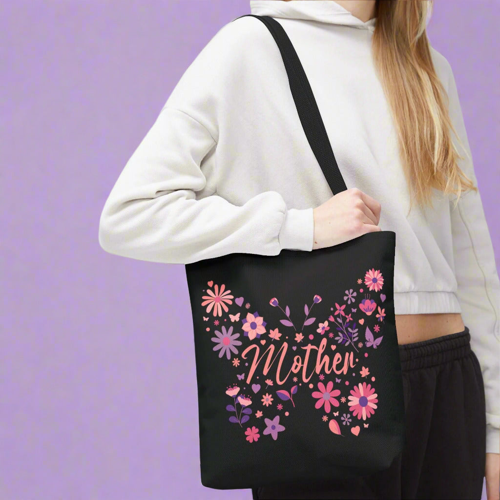 Floral Butterfly Tote Bag for Mothers - Perfect Gift for Mother's Day
