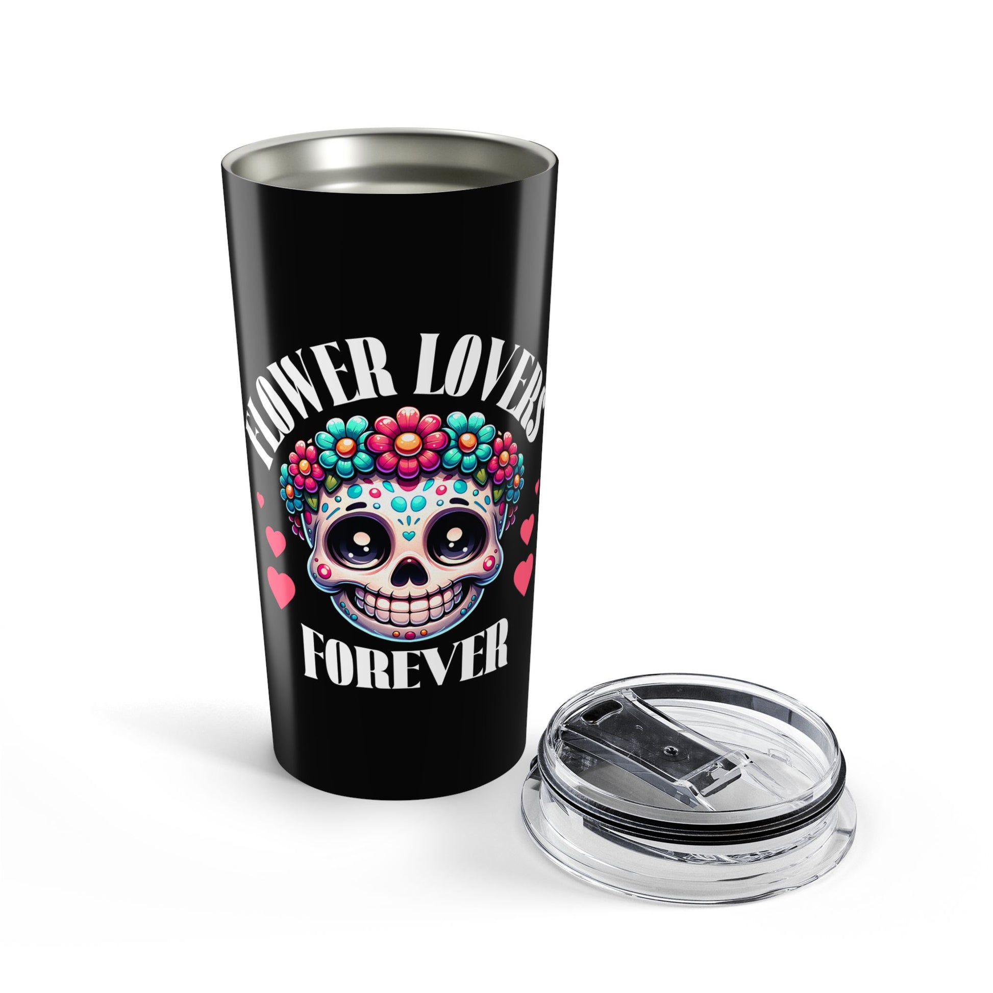“Flower to the Bone” Halloween Skull 20oz Stainless Steel Tumbler