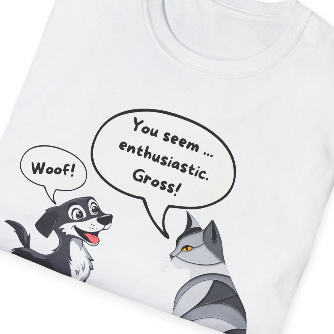 The Ultimate Cat Attitude 😼🚫 Unisex Softstyle T-Shirt - Funny Dog and Cat Graphic Tee