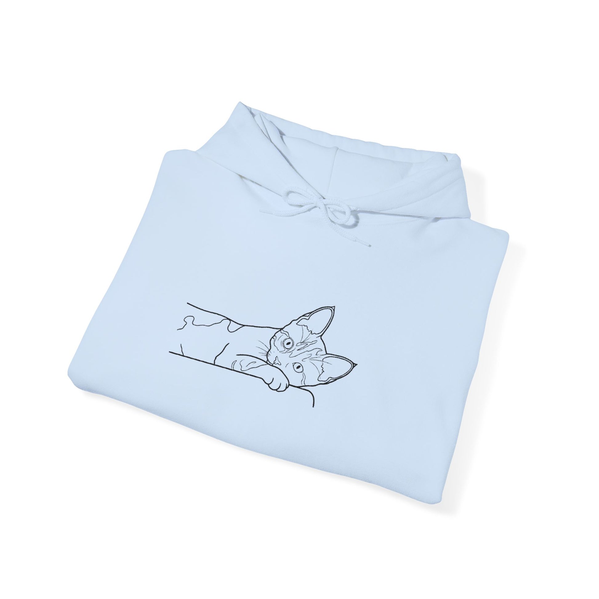 Purrfectly Chill – Custom Embroidered Cat Hoodie (Unisex Comfort Fit)