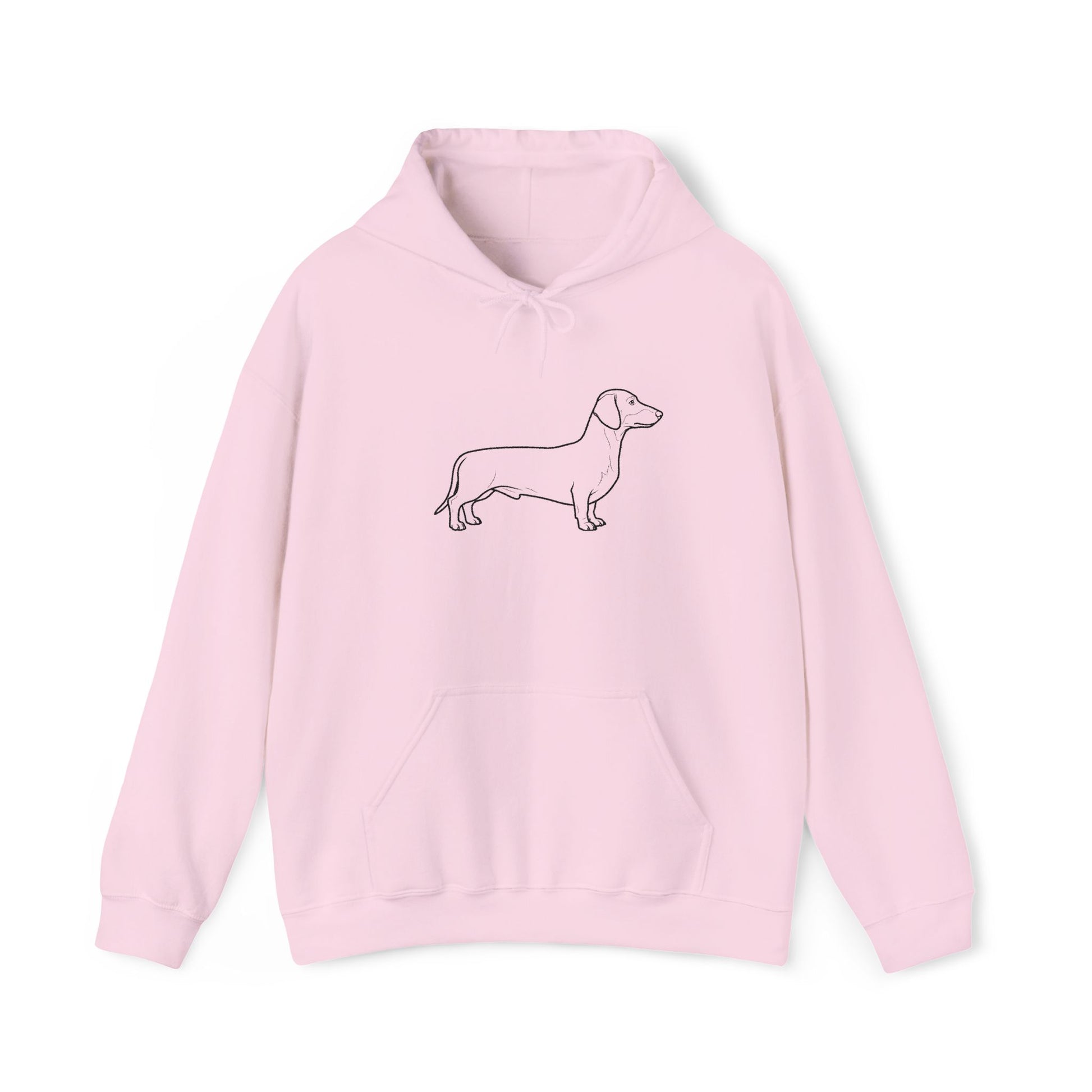 Dachshund Outline Hoodie — Minimalist Wiener Dog Sweatshirt