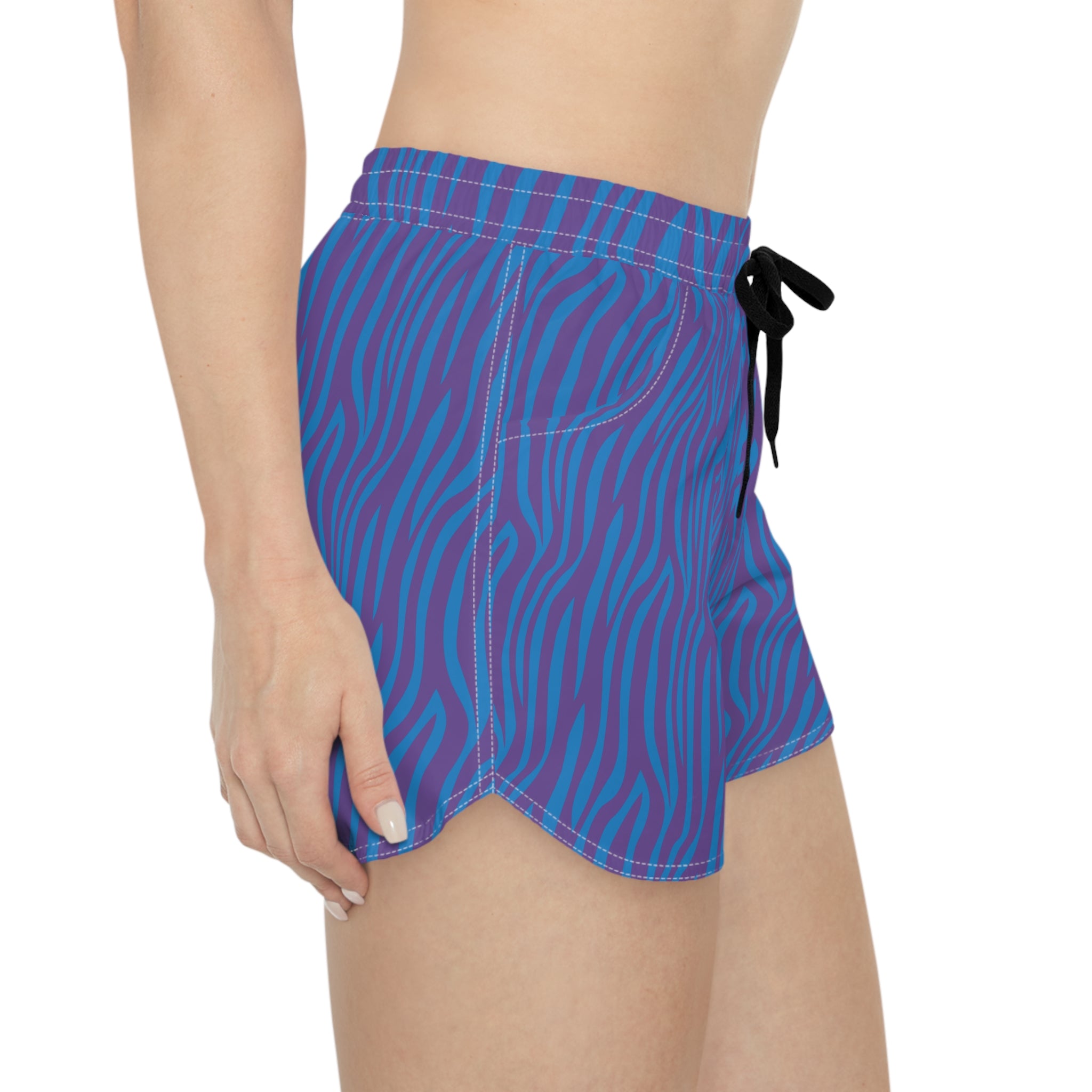 Electric Wave Zebra Women’s Lounge Shorts | Bold Swim, Surf & Beach Shorts