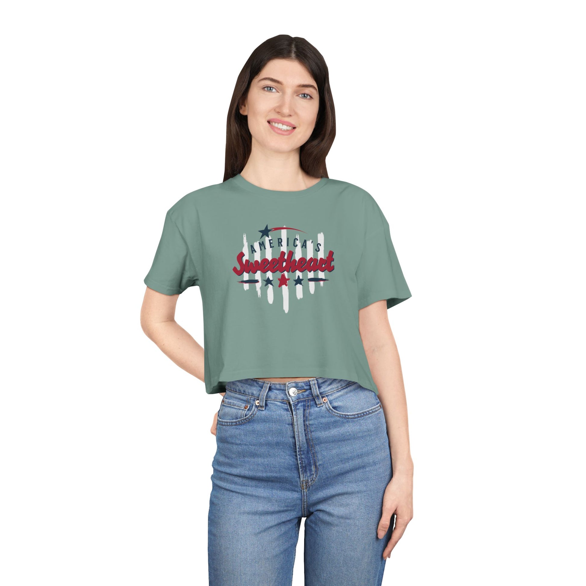 America’s Sweetheart Crop Tee – 4th of July Edition