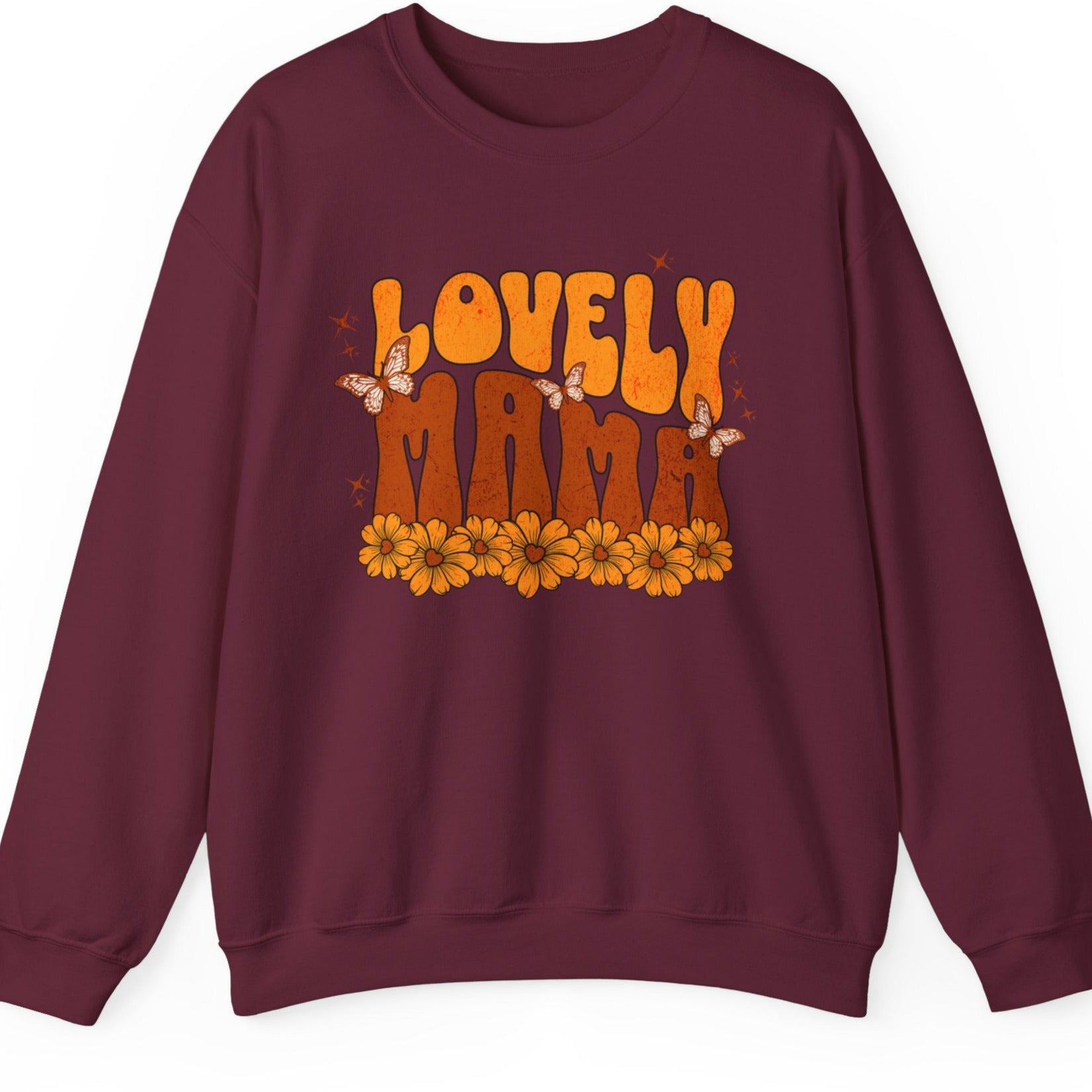 Lovely Mama Floral Crewneck Sweatshirt - Unisex Heavy Blend