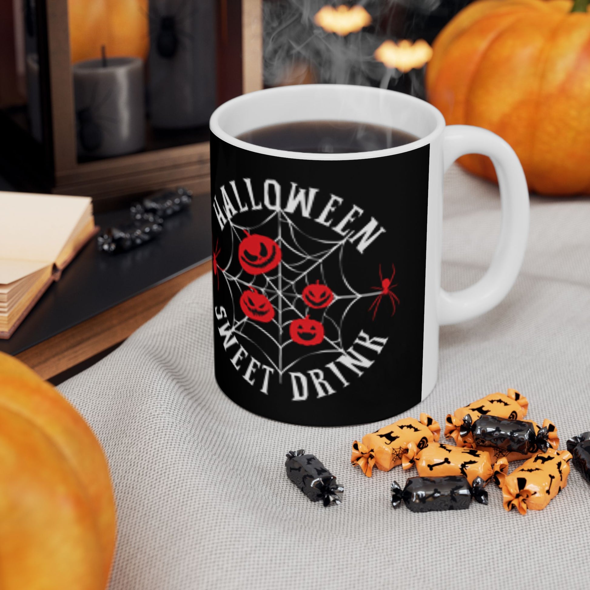 Spider Brew & Pumpkin Scream Halloween Mug