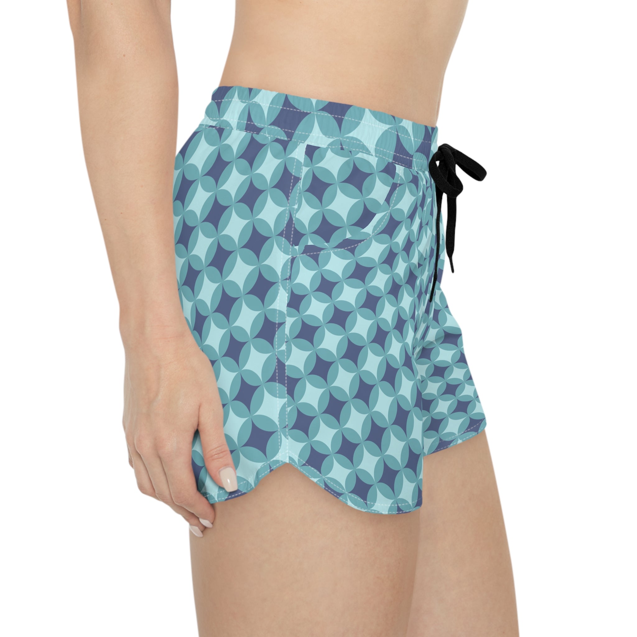 Ocean Bloom Women’s Lounge Shorts-Stylish Swim, Surf & Beach Shorts