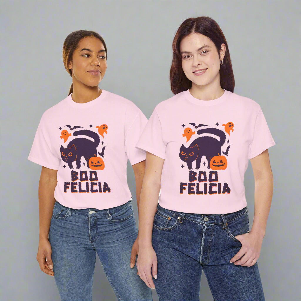 Boo Felicia Design Halloween Cat Tee