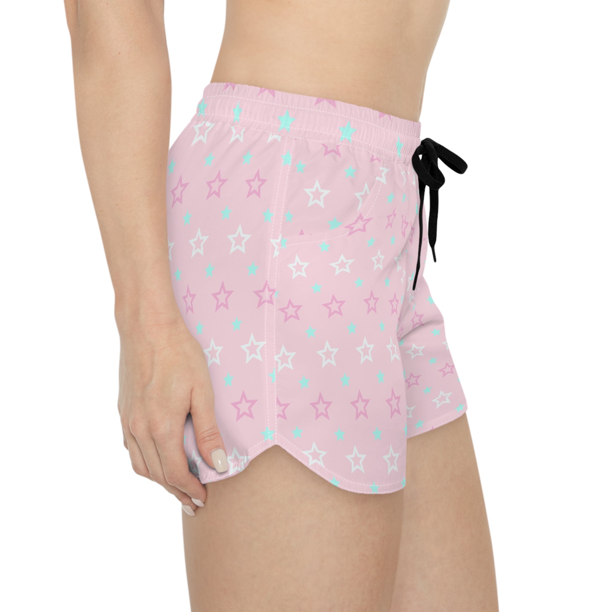 Pink Starry Lounge Shorts — Women's Cute Sleep & Casual Shorts