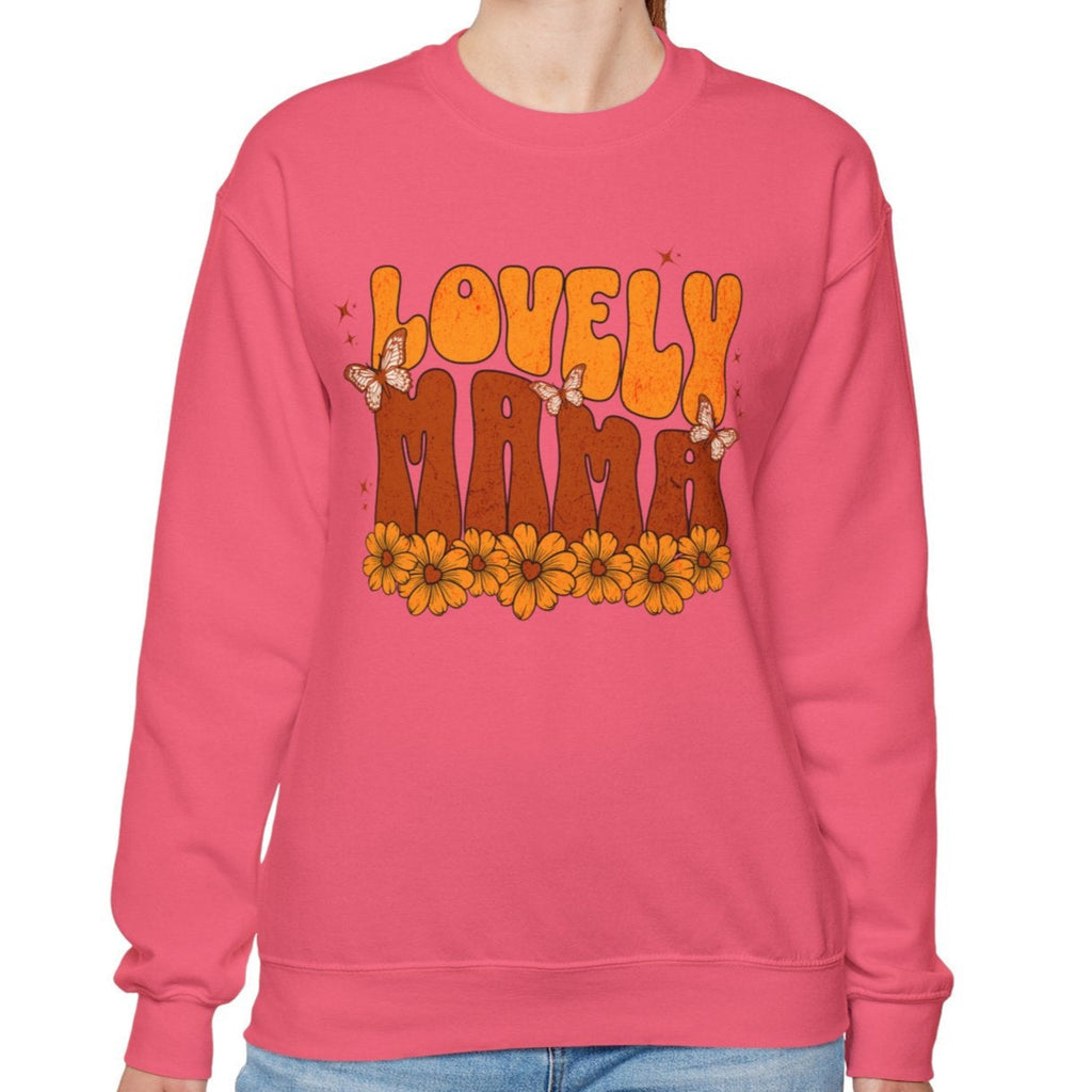 Lovely Mama Floral Crewneck Sweatshirt - Unisex Heavy Blend