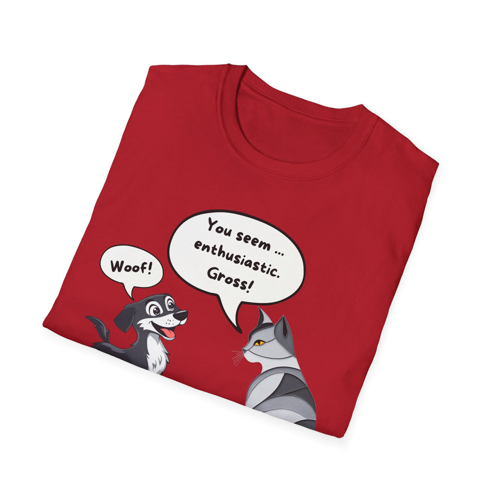 The Ultimate Cat Attitude 😼🚫 Unisex Softstyle T-Shirt - Funny Dog and Cat Graphic Tee