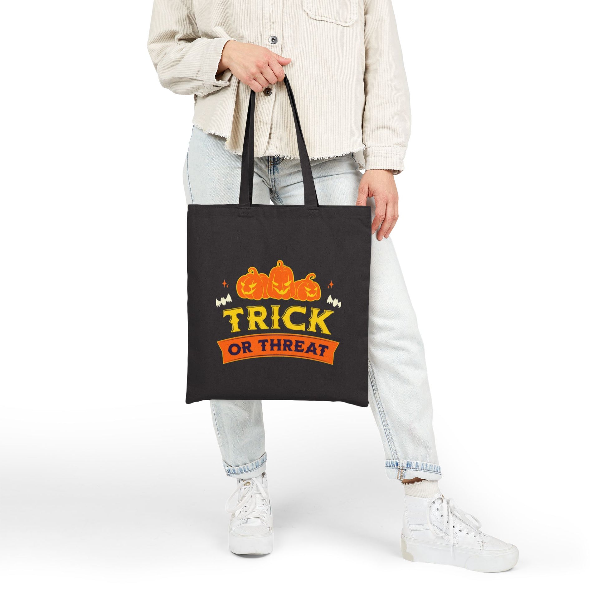 Trick or Threat Pumpkin Tote – Scary Cute & Candy-Approved
