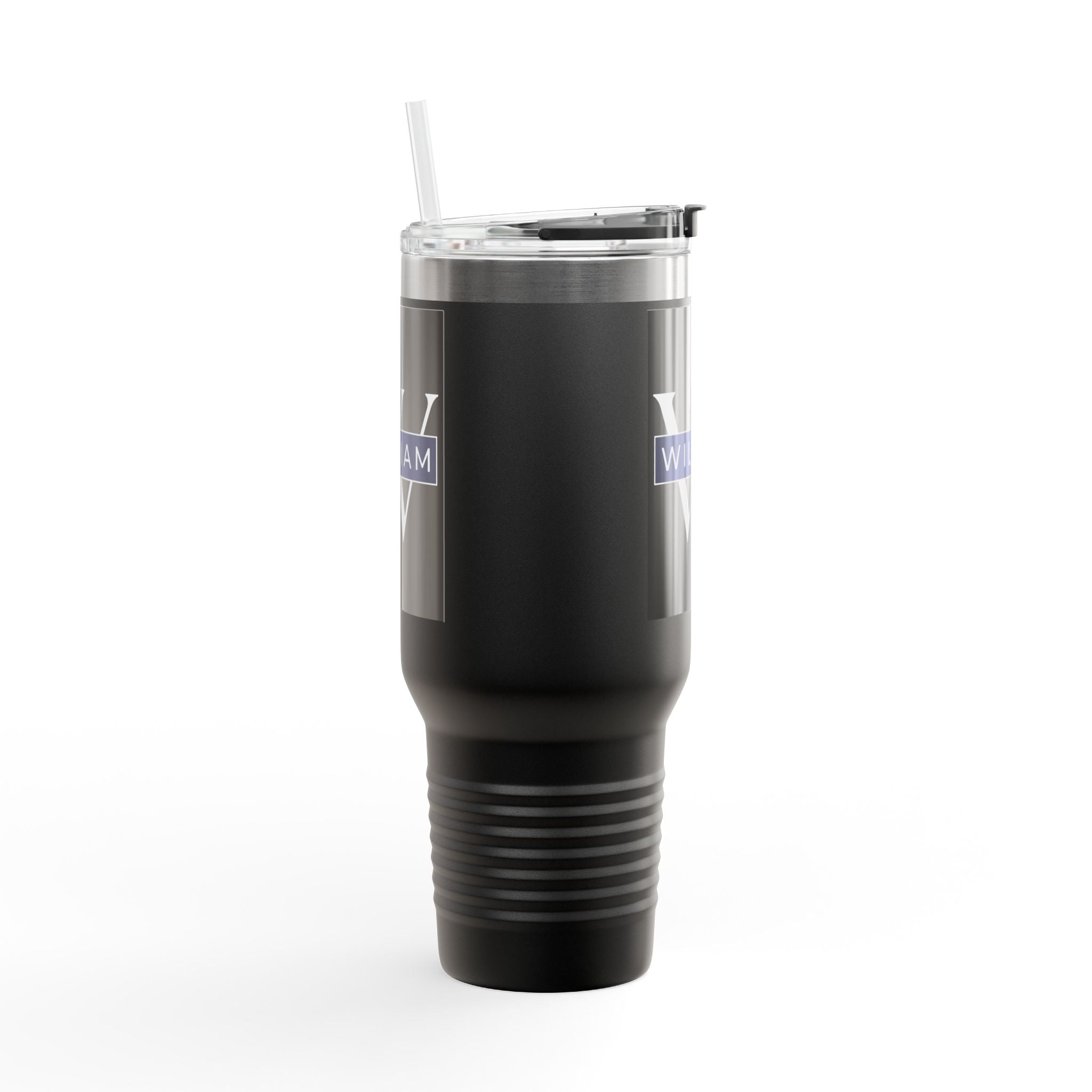 Personalized Custom Tumbler with Initials, Handle & Straw  40oz