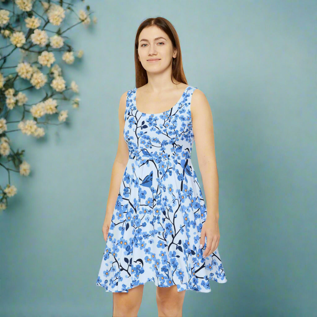 Blossom Breeze Sleeveless Skater Dress – The Perfect Summer Must-Have!