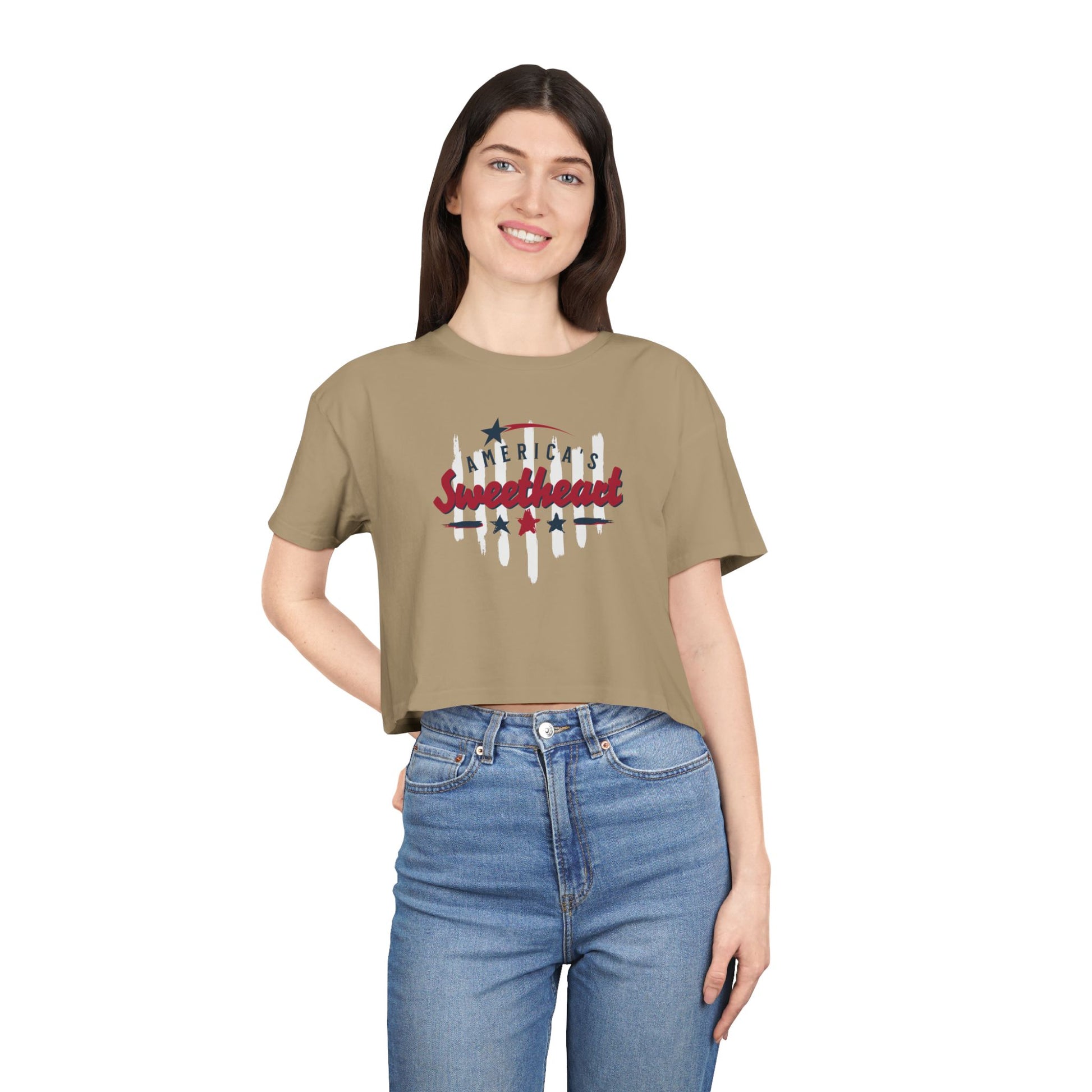 America’s Sweetheart Crop Tee – 4th of July Edition