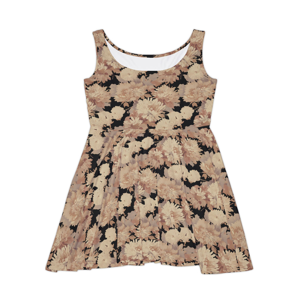 Floral Elegance Retro Skater Dress