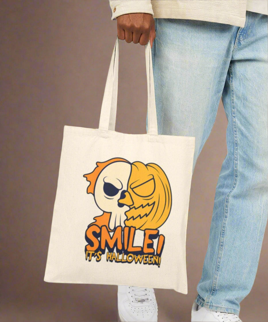 Spook & Smile Cotton Canvas Tote Bag 👻
