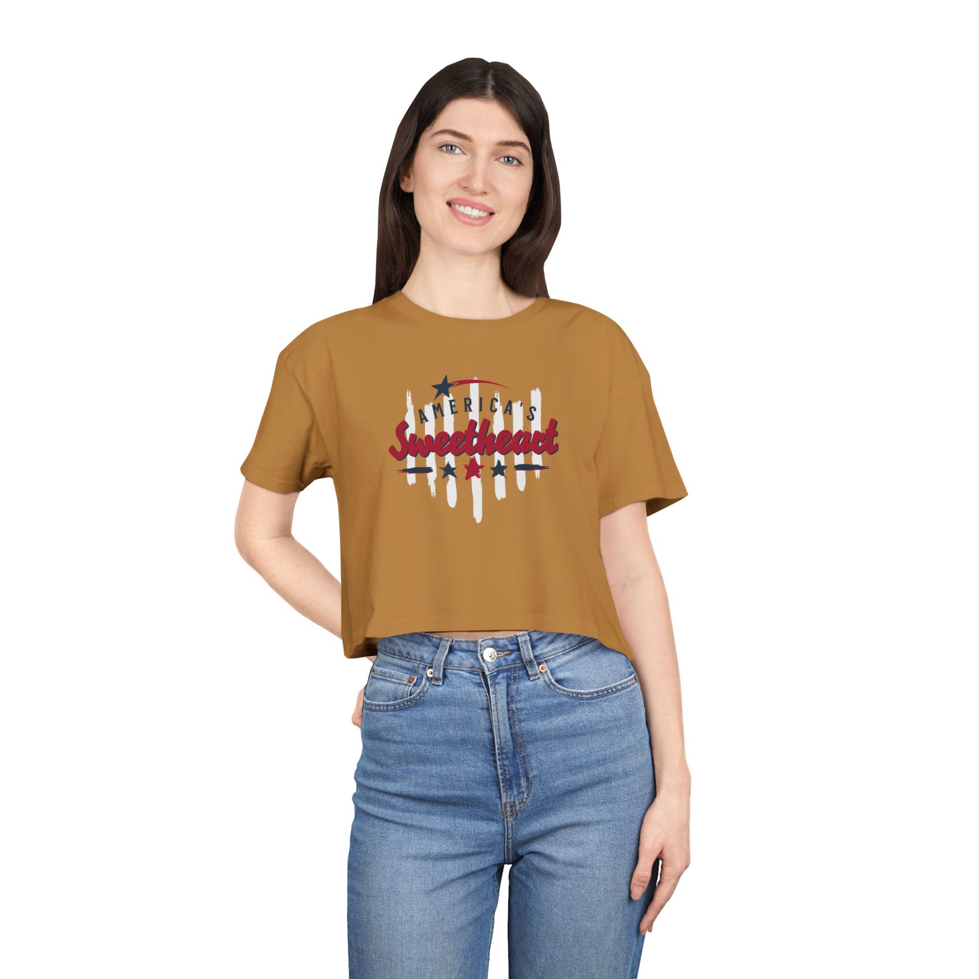 America’s Sweetheart Crop Tee – 4th of July Edition
