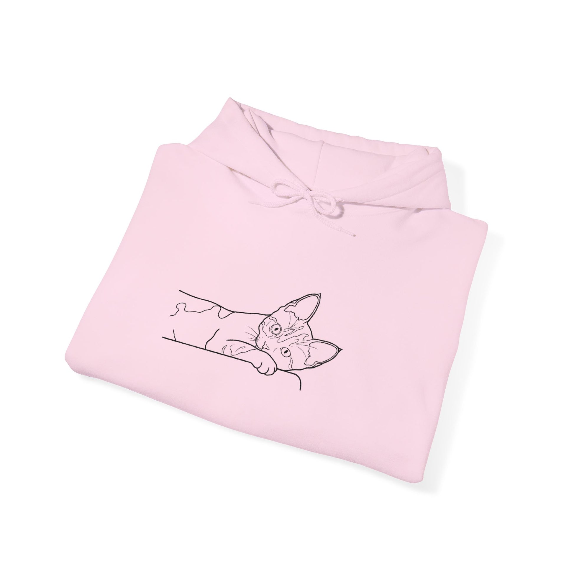 Purrfectly Chill – Custom Embroidered Cat Hoodie (Unisex Comfort Fit)