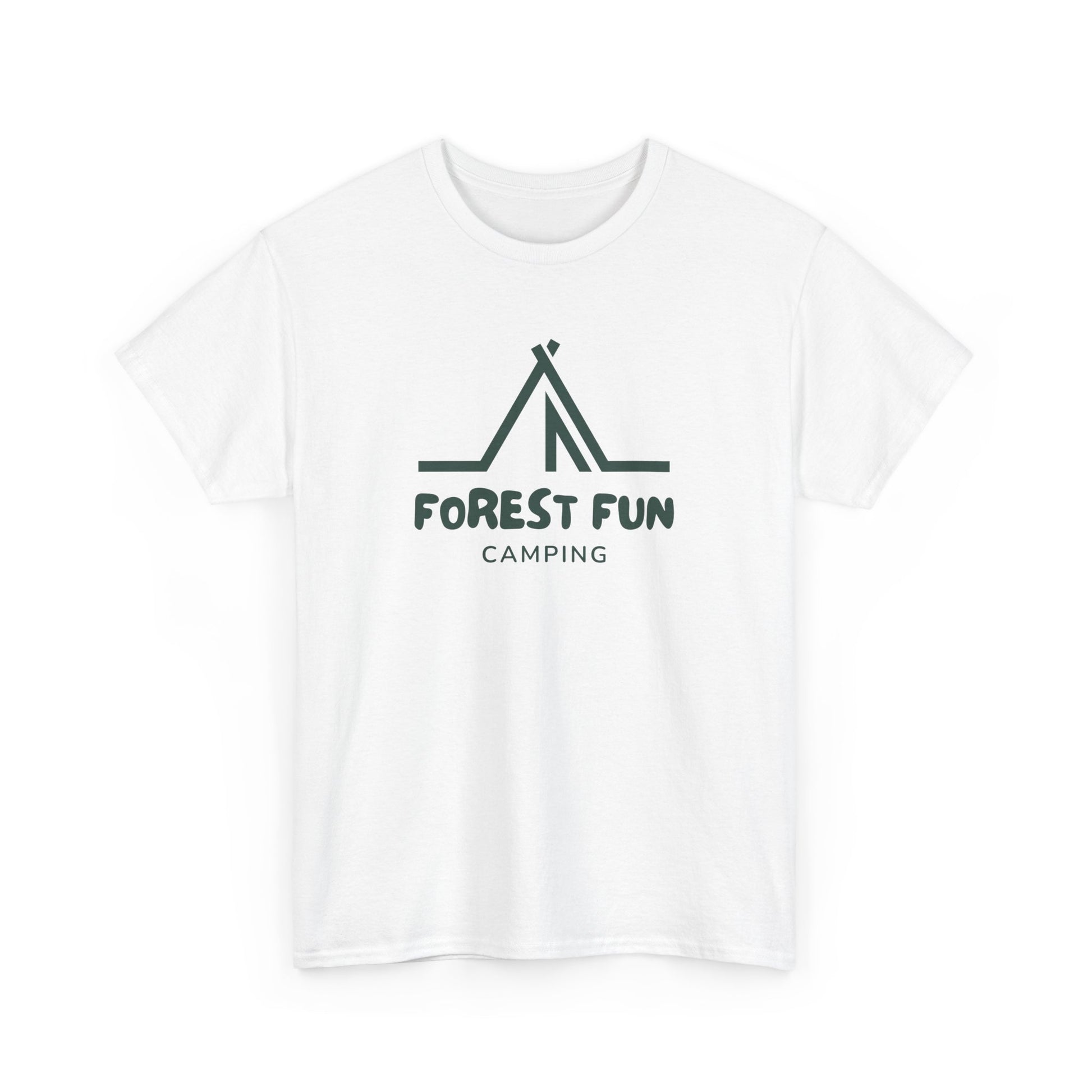 Forest Fun Camping Tee, Unisex Heavy Cotton T-Shirt