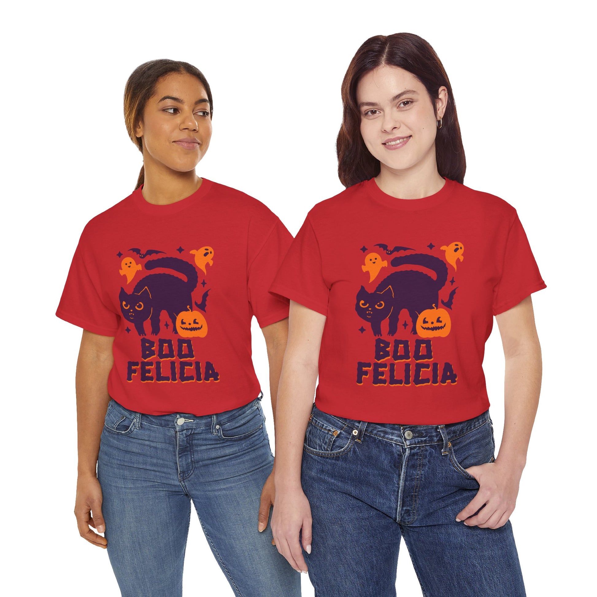 Boo Felicia Design Halloween Cat Tee