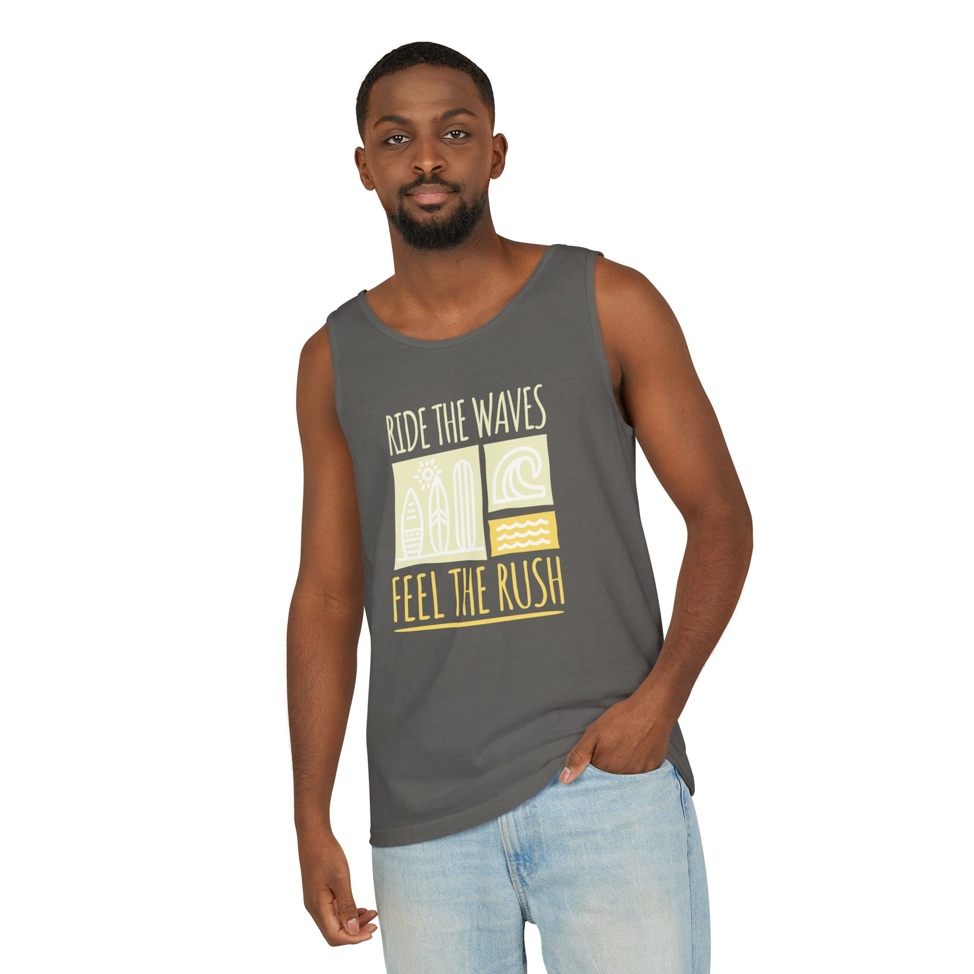 Ride the Waves Unisex Garment-Dyed Tank