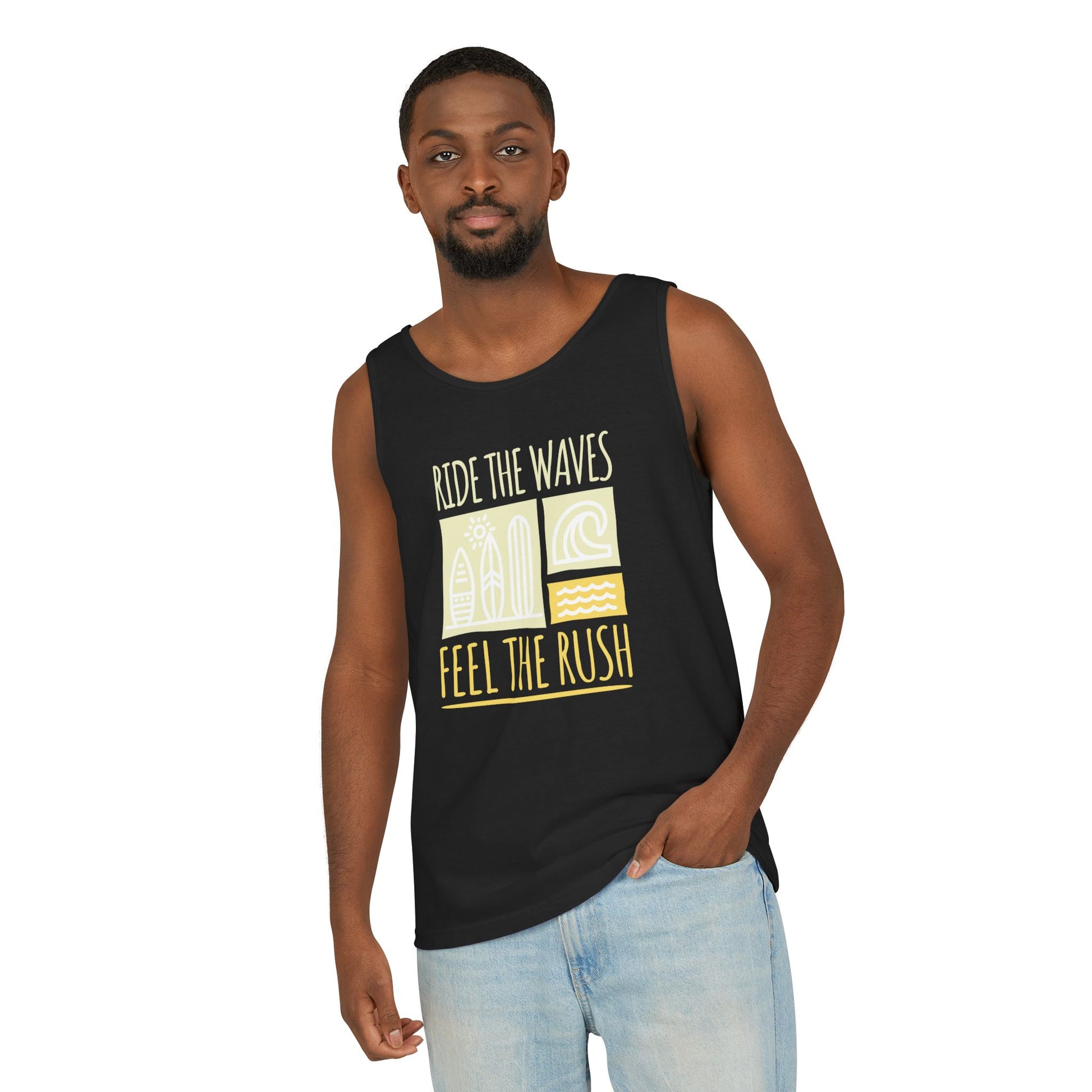 Ride the Waves Unisex Garment-Dyed Tank