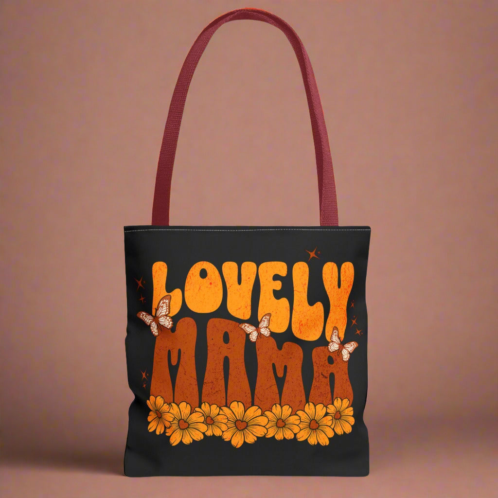 Lovely Mama Tote Bag - Floral Butterflies Design