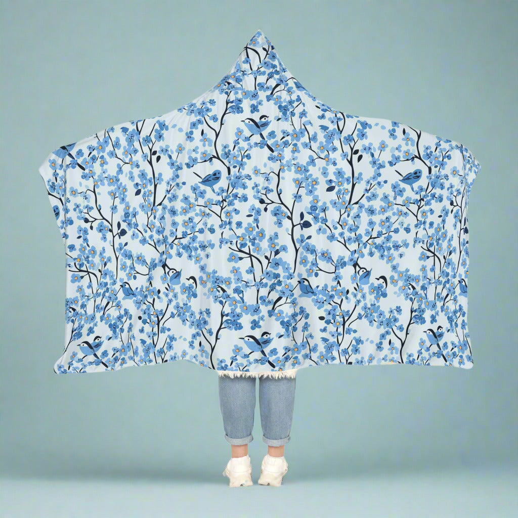 Cozy Floral Snuggle Blanket with Hood