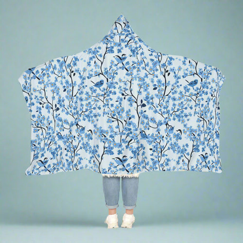 Cozy Floral Snuggle Blanket with Hood