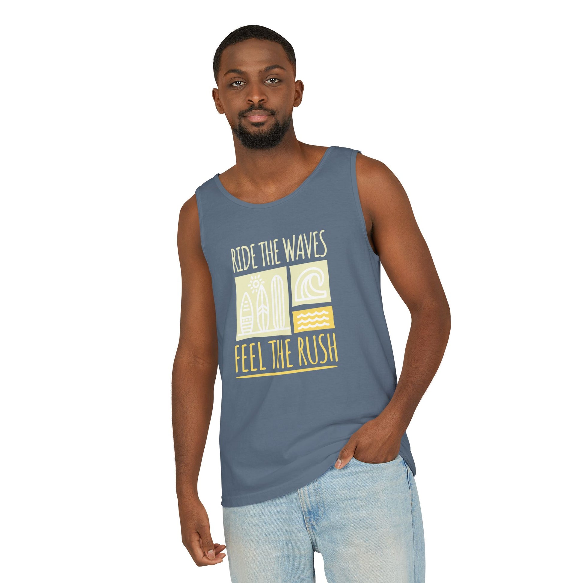 Ride the Waves Unisex Garment-Dyed Tank