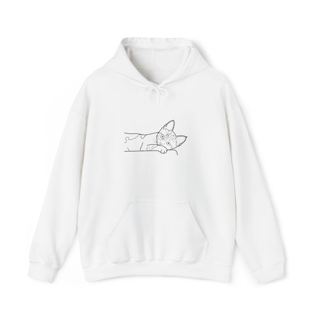 Purrfectly Chill – Custom Embroidered Cat Hoodie (Unisex Comfort Fit)