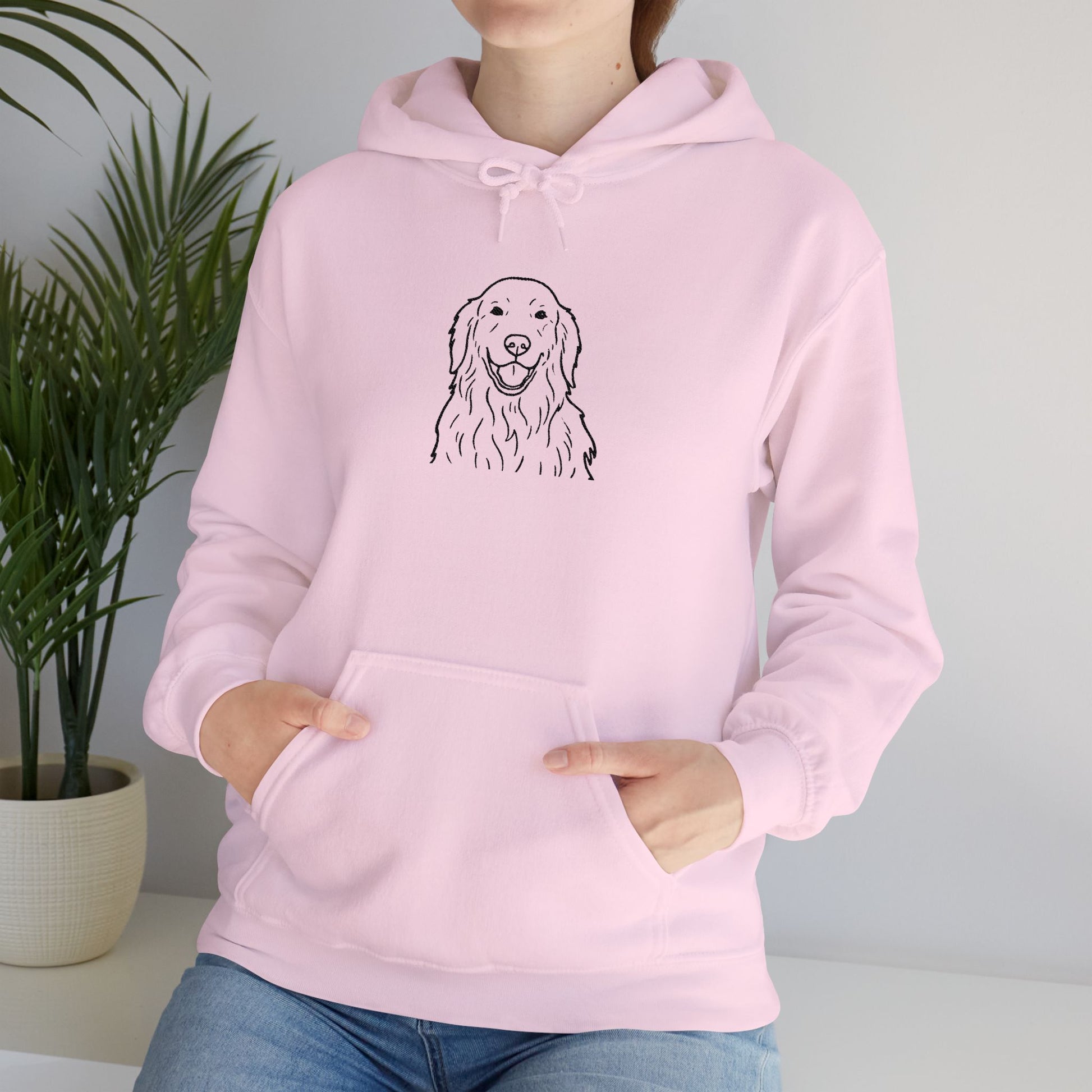 Goldendoodle Line Art Hoodie — Minimal Dog Portrait Sweatshirt