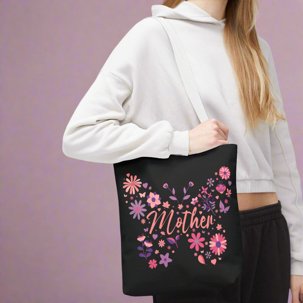 Floral Butterfly Tote Bag for Mothers - Perfect Gift for Mother's Day