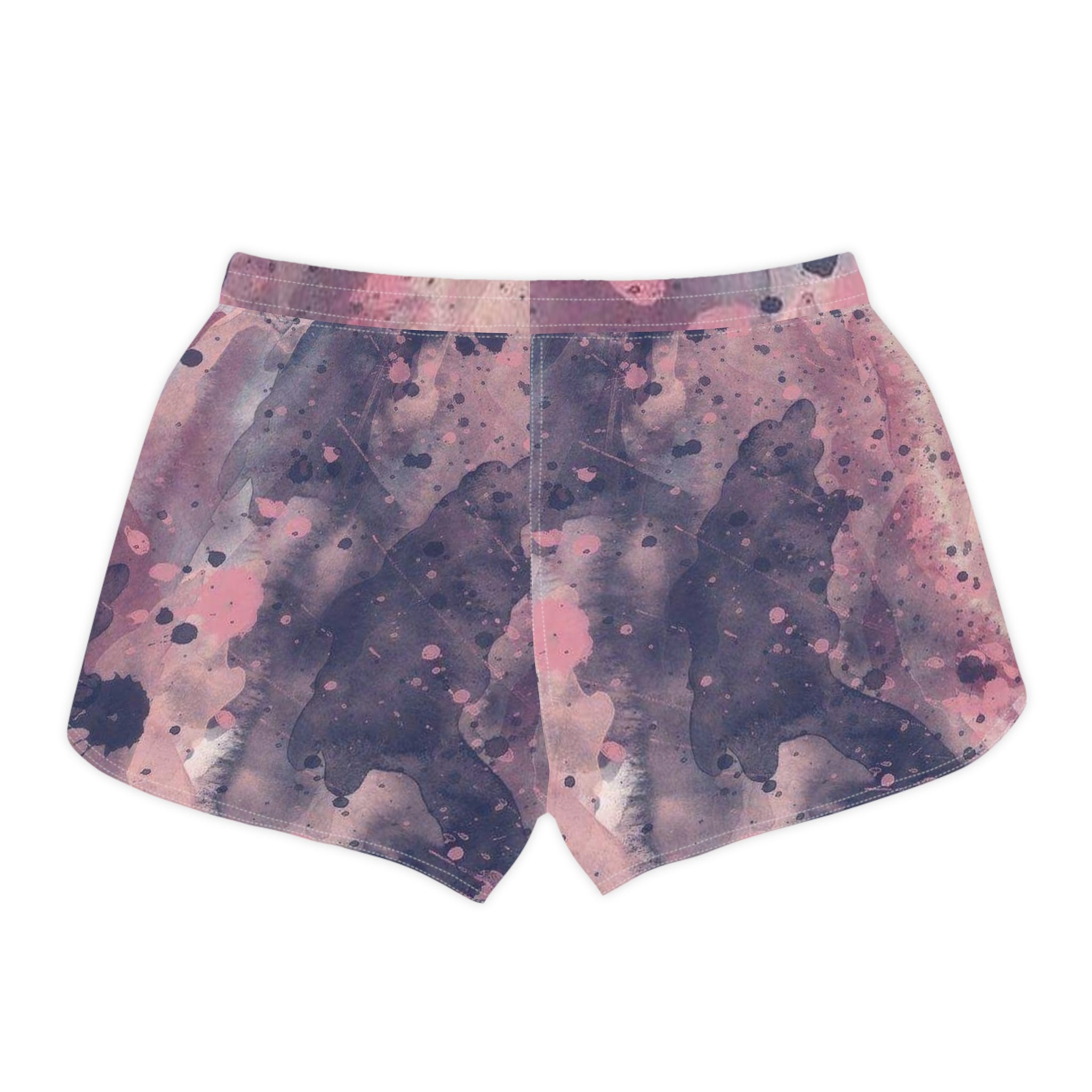 Blush Ink Women’s Board Shorts-Artistic Splash Swim and Beach Shorts