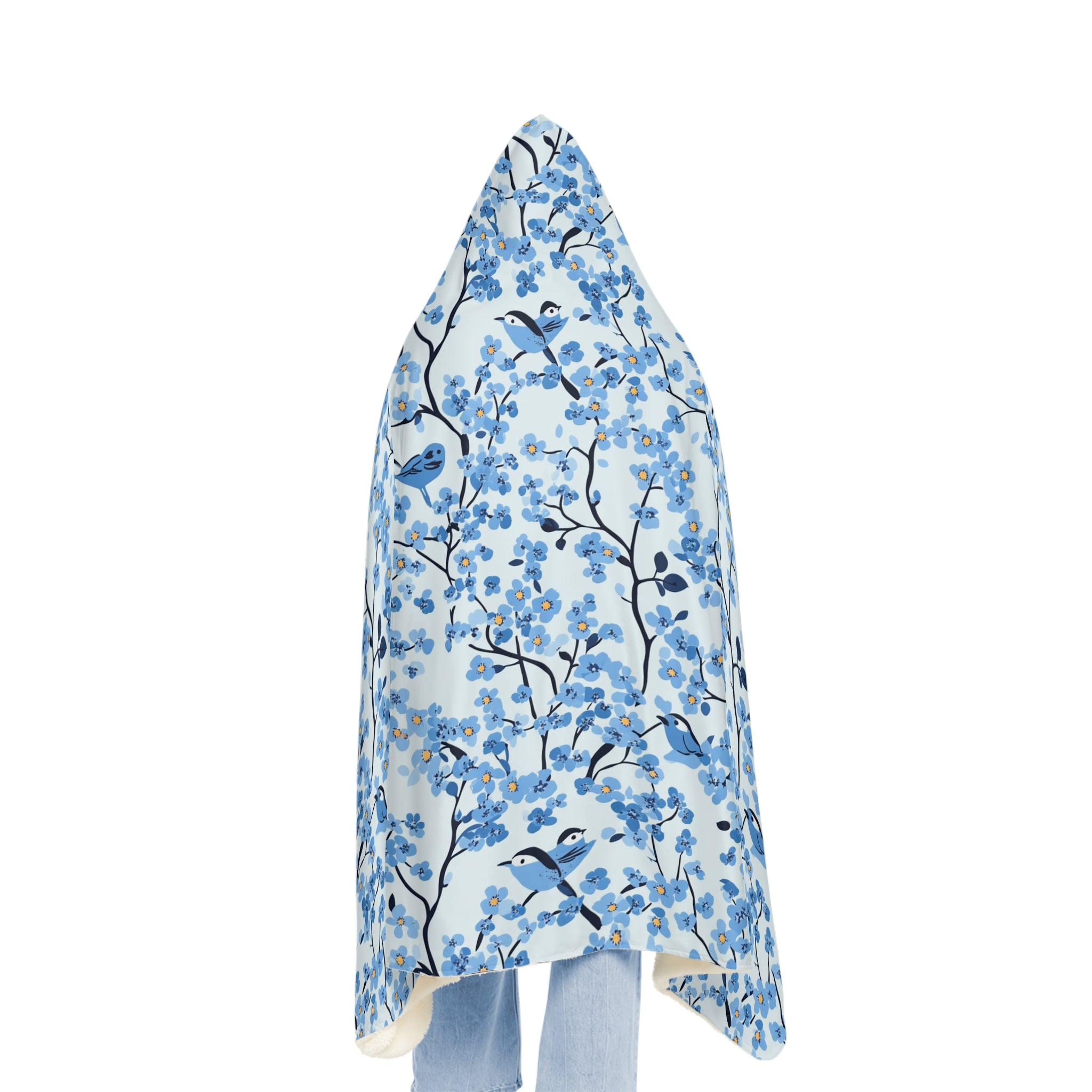 Cozy Floral Snuggle Blanket with Hood