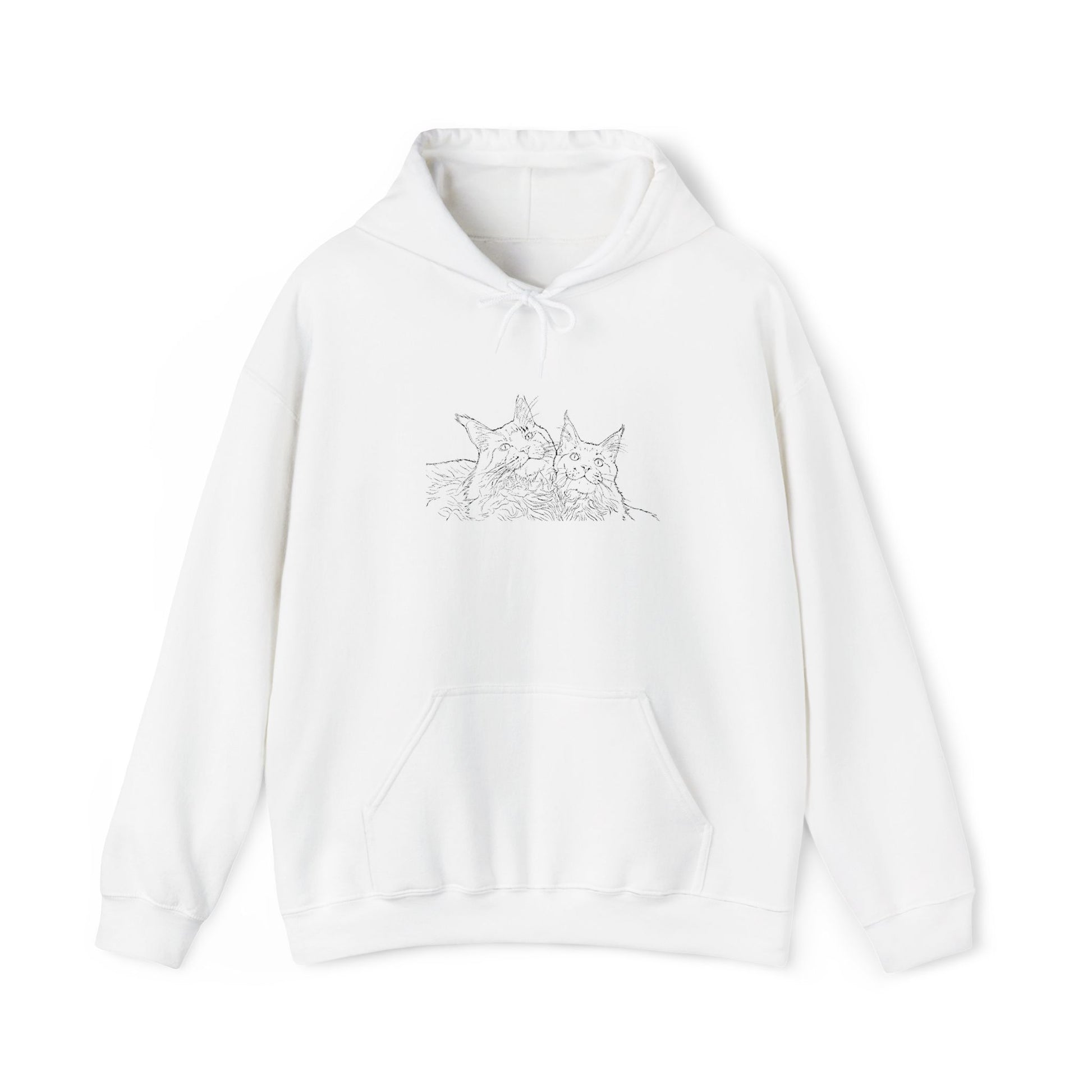 Triple Cat Chaos Hoodie – Custom Embroidered Cozy Fit