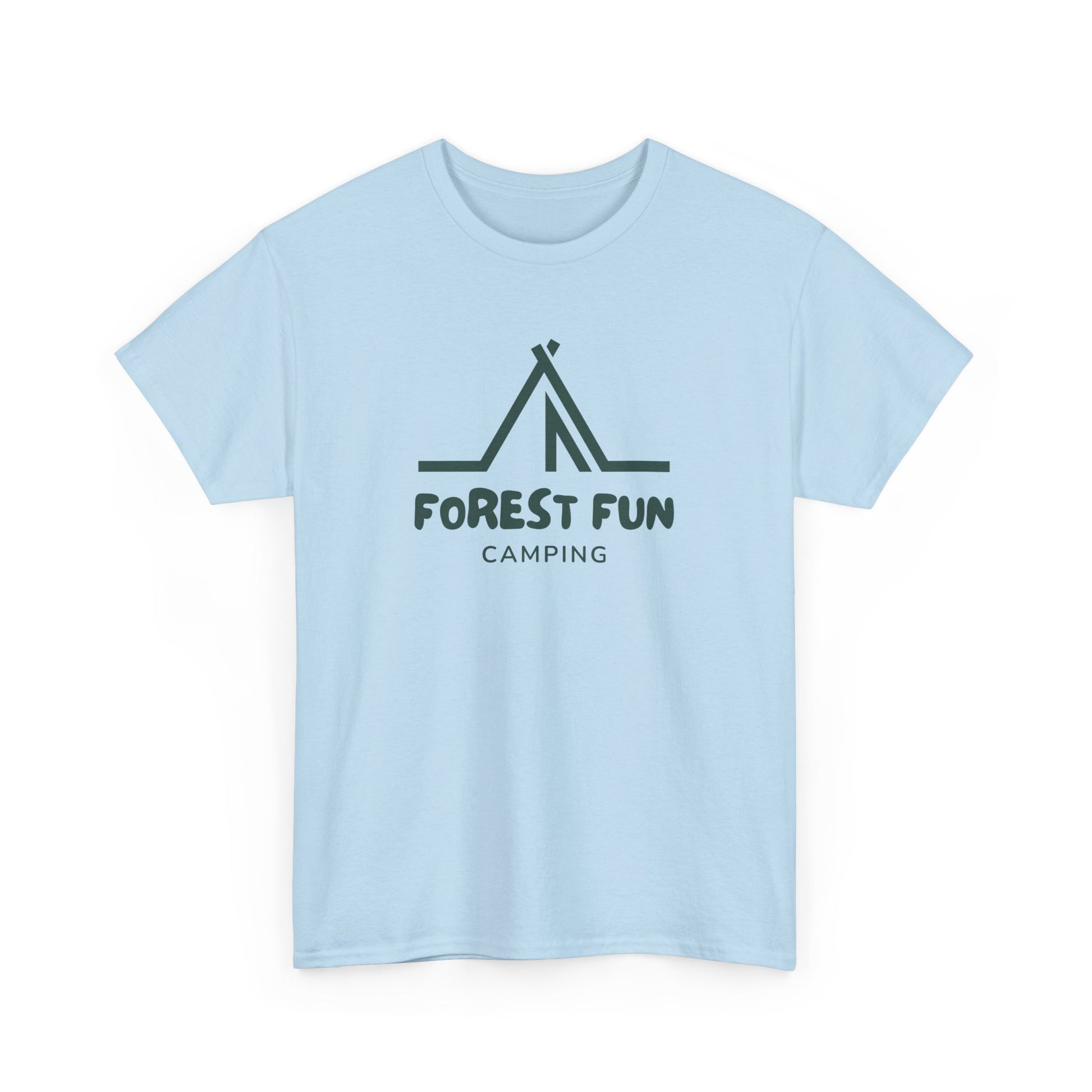 Forest Fun Camping Tee, Unisex Heavy Cotton T-Shirt