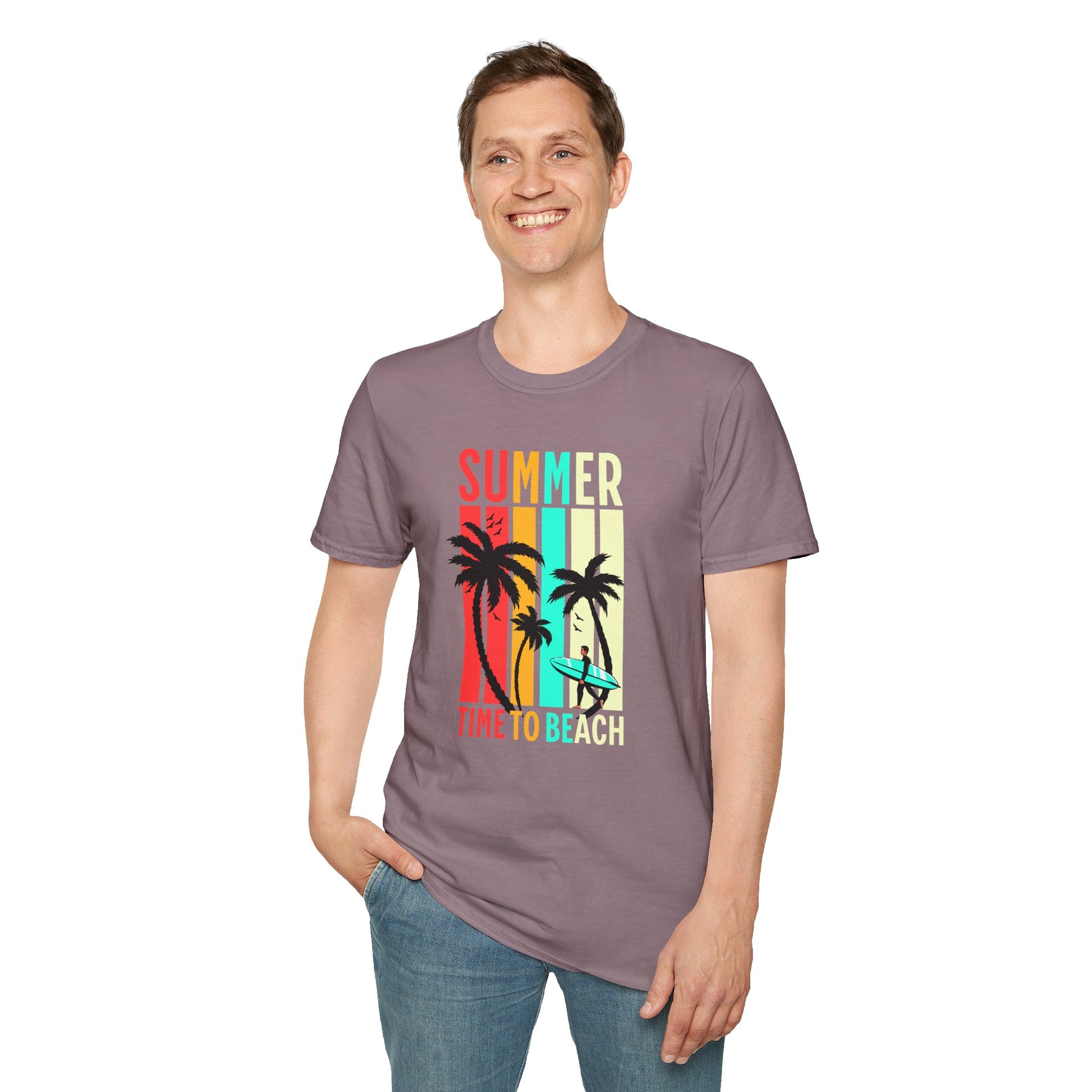 Time to Beach Retro Vibes Unisex Summer Shirt