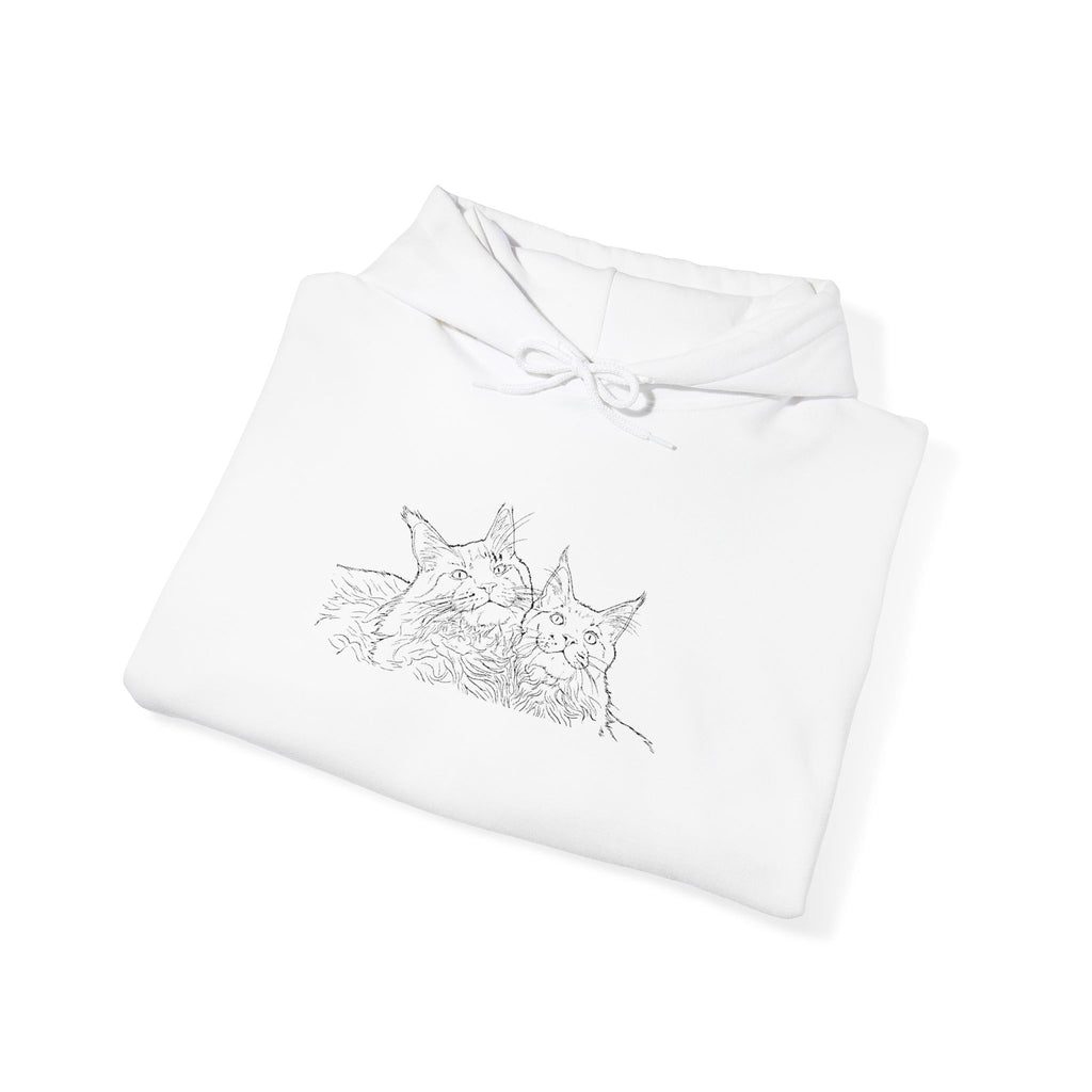 Triple Cat Chaos Hoodie – Custom Embroidered Cozy Fit