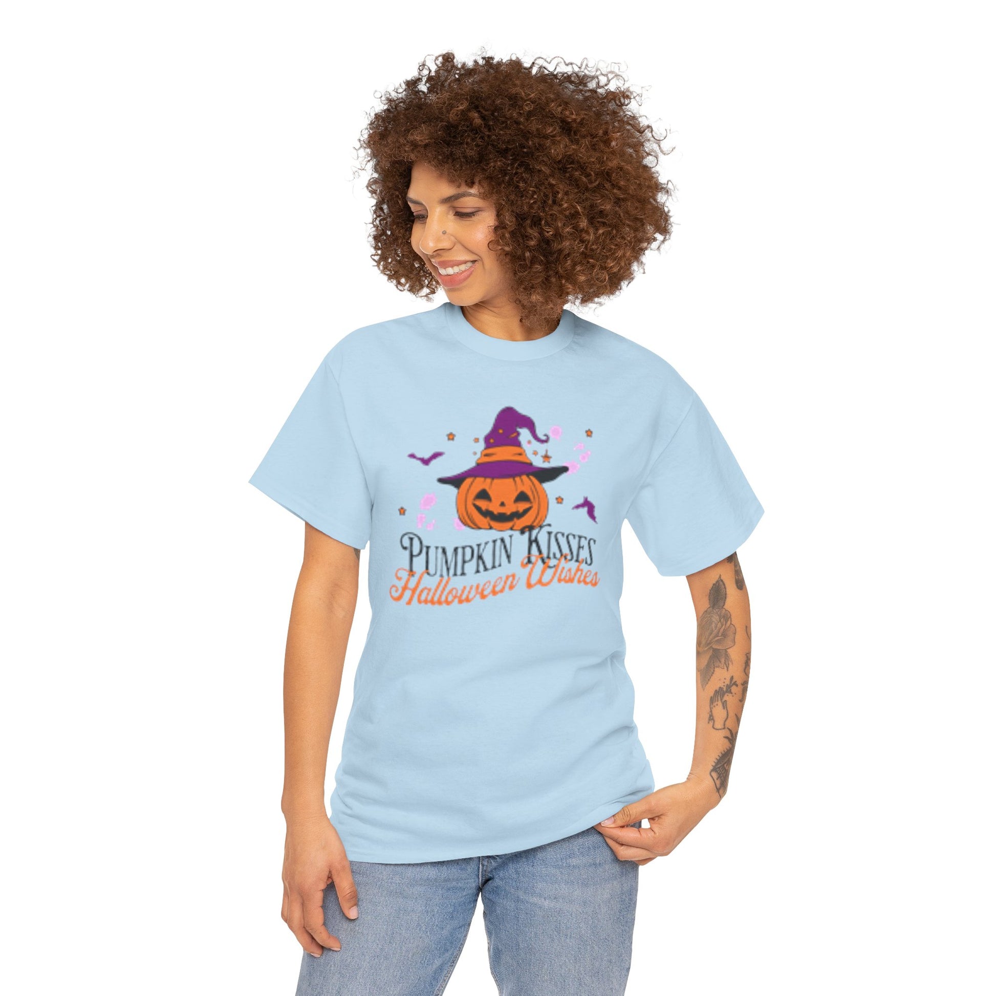 Pumpkin Kisses Halloween Wishes Tee
