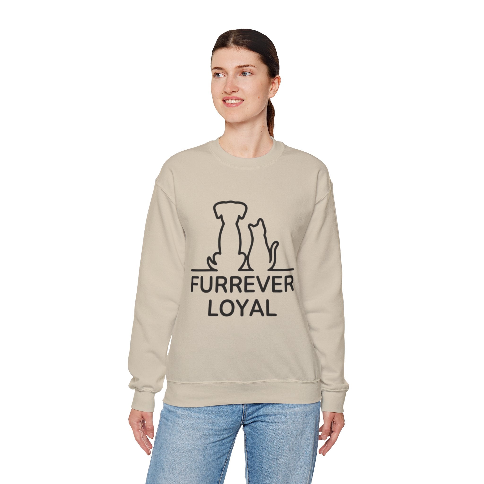 “Furrever Loyal” Cute Graphic Sweatshirt – For Dog & Cat Lovers