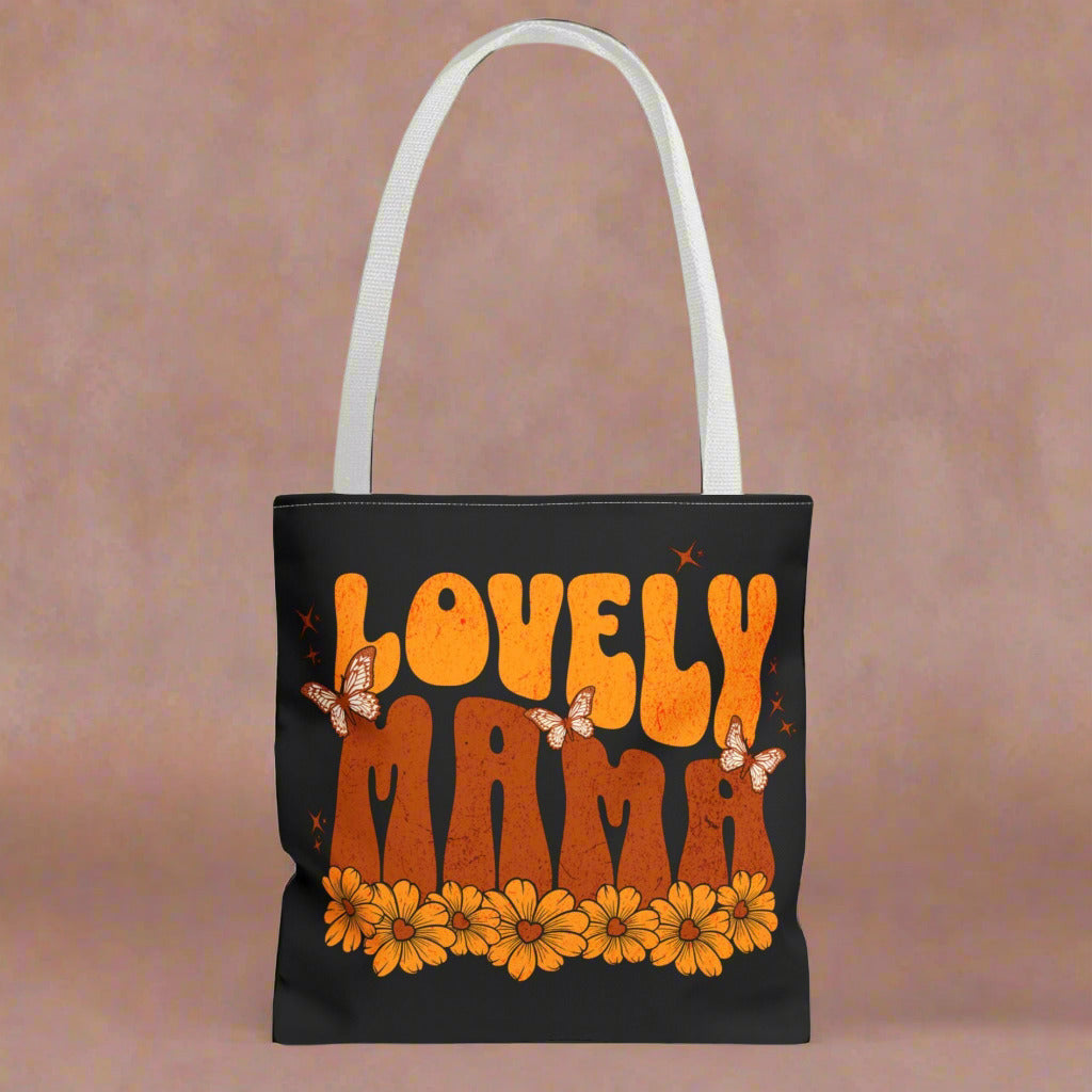 Lovely Mama Tote Bag - Floral Butterflies Design