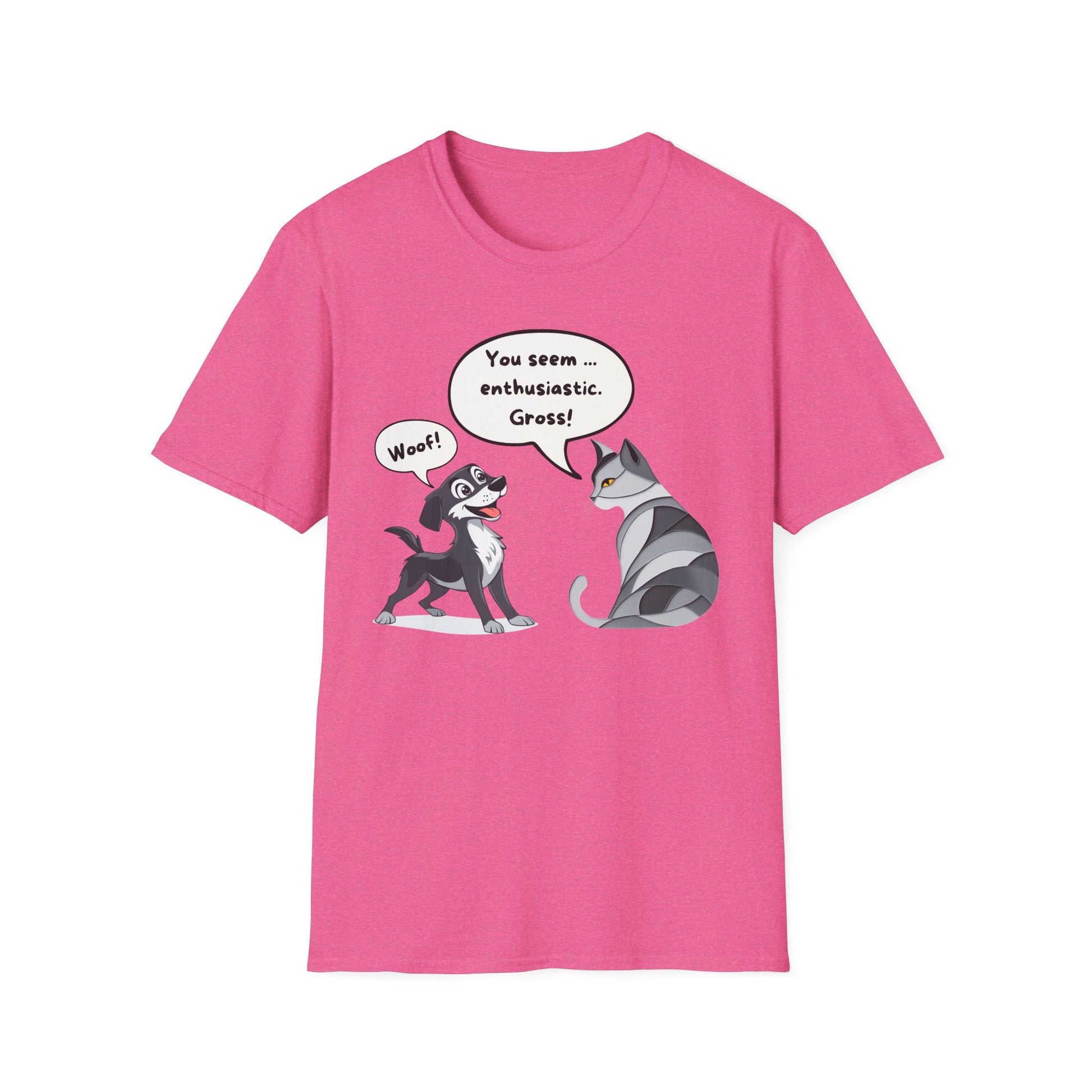 The Ultimate Cat Attitude 😼🚫 Unisex Softstyle T-Shirt - Funny Dog and Cat Graphic Tee