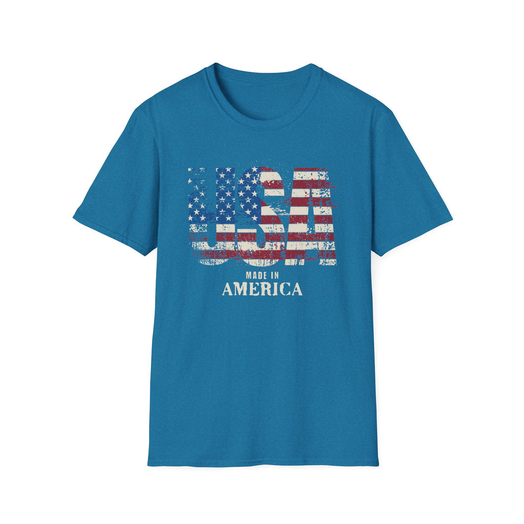 Made in America-American Flag Graphic Tee for the 4th of July